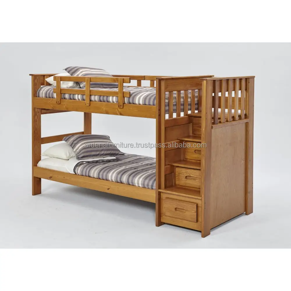 Juegos de cama modernos de madera, muebles, literas de madera maciza, dos capas de cama para niños, cama de altura, juegos de estilo personalizado para niños