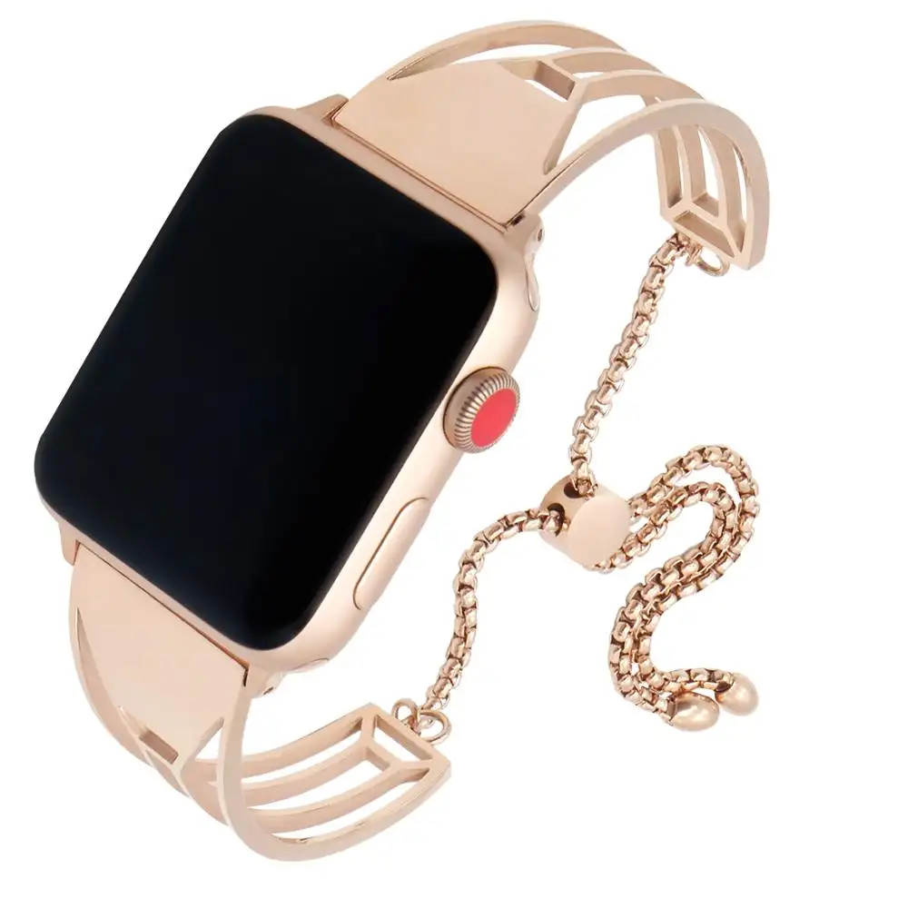 Classy Watch Cuff Stainless Steel Bracelet Women Men Girls Replacement Strap for Apple Watch