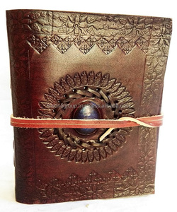 สมุดบันทึกประจำวันหนังแท้ลายนูนทำด้วยมือขนาด B5ขนาดสำหรับเขียนเป็นของขวัญ - Product Image 1