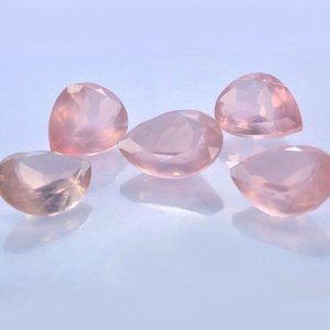 6mm 8mm Naturel Rose Rose Quartz Facette Poire Lâche Calibré Gemme Fabricant En Gros Usine Prix pour Bijoux Réglage - Product Image 1