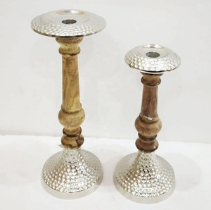 Metal and Wood Candle holder / Candle Stand for Home and Party Decoration - Product Image 1