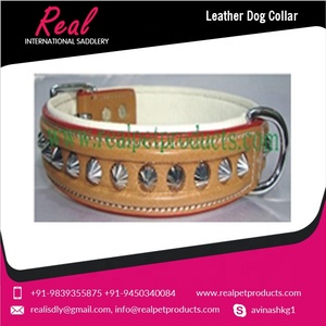 Collier de chien en cuir de couleur café de luxe avec décoration de rivet prêt pour l'exportation en vrac laisse pour animaux de compagnie de qualité supérieure - Product Image 6