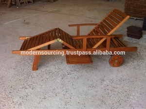 Tumbonas de exterior tumbonas de teca Acacia madera de eucalipto muebles de exterior - Product Image 4