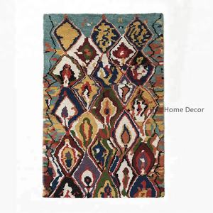 Decorative <b>Rugs</b> for Living Room, Hand Knotted Shaggy Multi Color Moroccan <b>Rugs</b> for Home Decor - Product Image 1