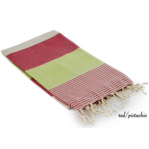 HAVANA PESHTEMAL - Turkish <b>Hammam</b>, Pestemal <b>Towel</b> Direct From Factory, Multicolor Bold Stripes, Beach Sarong Rainbow Collection - Product Image 4