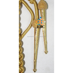 Vàng thỏi dây Ceremonial ghi dây vàng aiguillette với vàng platted lời khuyên OEM dệt kim bện tết dây vai aiguilettes - Product Image 4