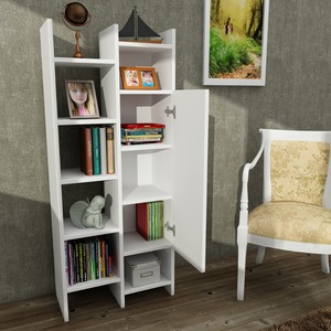 Librería Adaline de lujo exclusiva del superventas de Turkiye, aglomerado blanco moderno, hogar, oficina, sala de estar, dormitorio - Product Image 2