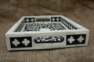 Boney Inlay ถาด,ถาดใส่กระดูกสีดำและสีขาว - Product Image 3