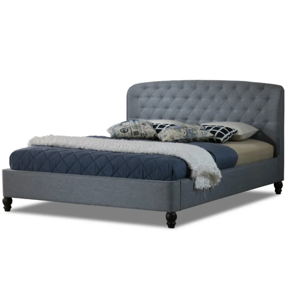 Malaysia 2019 Cassano Chesterfield Sofa fabric Bed home furniture bed frame
