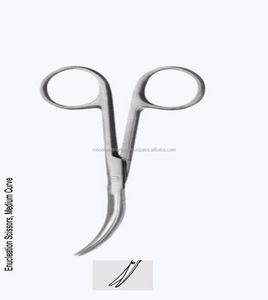 Ciseaux d'énucleation pour salle d'opération d'hôpital médical, courbés moyens, 11 cm - Product Image 5