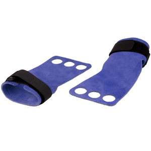 Poignées à trois trous en cuir naturel de la meilleure qualité pour la gymnastique et les entraînements améliorant la fonctionnalité des bras - Product Image 2