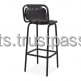 Silla de comedor de metal industrial de estilo vintage con asiento de cuero negro de primera calidad para el hogar, oficina, gimnasio, uso en hoteles - Product Image 5