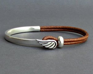 <b>Mens</b> Bracelet Leather, Leather Bracelet, Black Brown Leather <b>Mens</b> Bracelet - Product Image 1
