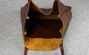 Fourre-tout décontracté en cuir Double Face épaule fait à la main Grand sac pour femme AM-0042 dans une variété de couleurs - Product Image 5
