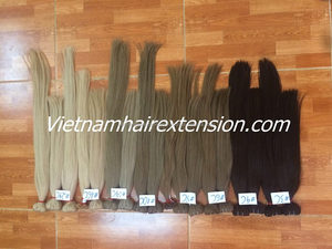 Extensions de cheveux humains vierges Remy 100% soyeux et doux, tissées sur une base invisible, provenant du Vietnam, 8"-40", 100g - Product Image 3