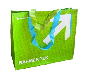 120gsm RPET Eco-Friendly <b>Woven</b> Shopping <b>Bag</b> with Double Handles GRS Certified - Product Image 2