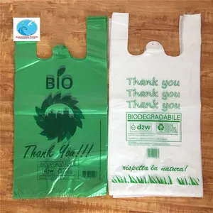 1% D2W/EPI oxo-bio T-SHIRT SHOPPING PLASTIC BAG