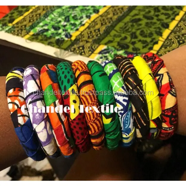 Armband afrikanischen Druck Stoff Armreifen Aussage Armbänder Wachs druck buntes Armband Umwelt freundlicher Schmuck Armreif Baumwolle gemischt