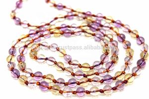 Collier long religieux en améthyste bolivienne ronde, 108 perles, pompon, mala - Naturel, de qualité supérieure, pour les fêtes et les cadeaux - Product Image 4