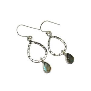 Elegant Genuine Labradorite Gemstone <b>Earring</b> Solid 925 <b>Sterling</b> <b>Silver</b> Jewelry <b>Earrings</b> for Woman Fashion - Product Image 2