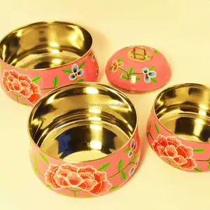 Lunch <b>Boxes</b> Tin <b>Metal</b> Vintage <b>Storage</b> <b>Boxes</b> - Product Image 1