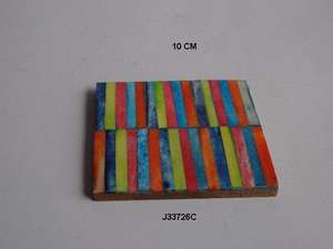 Haute qualité carré imprimé os incrustation caboteur imprimé caboteur café table thé café boisson caboteur en gros prix - Product Image 3