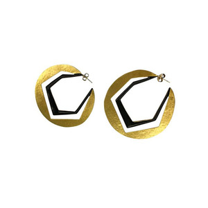 Excellent nouveau style de bijoux géométriques faits à la main Partyware grandes boucles d'oreilles tribales ethniques boucle d'oreille à la mode - Product Image 1