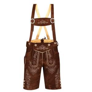 Unisex Plus Size <b>Men's</b> Lederhosen Shorts Customizable Austrian Trachten Oktoberfest Style Mid Waist Windproof <b>Trousers</b> - Product Image 1