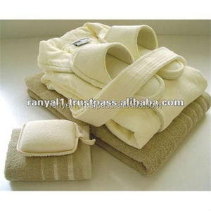 Peignoirs d'hôtel en éponge blanc 100% personnalisables Serviettes unisexes de haute qualité disponibles en différentes tailles et couleurs - Product Image 6