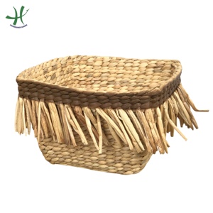 Panier ovale en jacinthe d'eau, taille et couleur personnalisées, plateau tressé fait main - Product Image 3