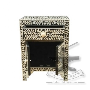 Cajón de gabinete de mesa auxiliar con incrustaciones de hueso versátil de mediados de siglo para cocina, comedor, hogar, granja, Hotel, escuela, oficina, uso en Hospital - Product Image 4