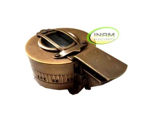 เข็มทิศทองเหลืองทำด้วยมือที่สวยงามและดีไซเนอร์สำหรับการเดินป่าและการสะสมสำหรับนักสะสมโบราณ - Product Image 1