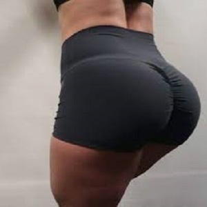 Custom OEM <b>Plus</b> <b>Size</b> Ladies Casual Summer Nylon Print Fitted Gym <b>Shorts</b> with <b>Elastic</b> <b>Waist</b> - Product Image 4