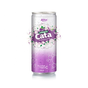 Manufacturer's 330ml Soft Drink Bottle Packaging Carbonated Orange Puree Fruit Juice Flavored Mangosteen Water Base - Product Image 4