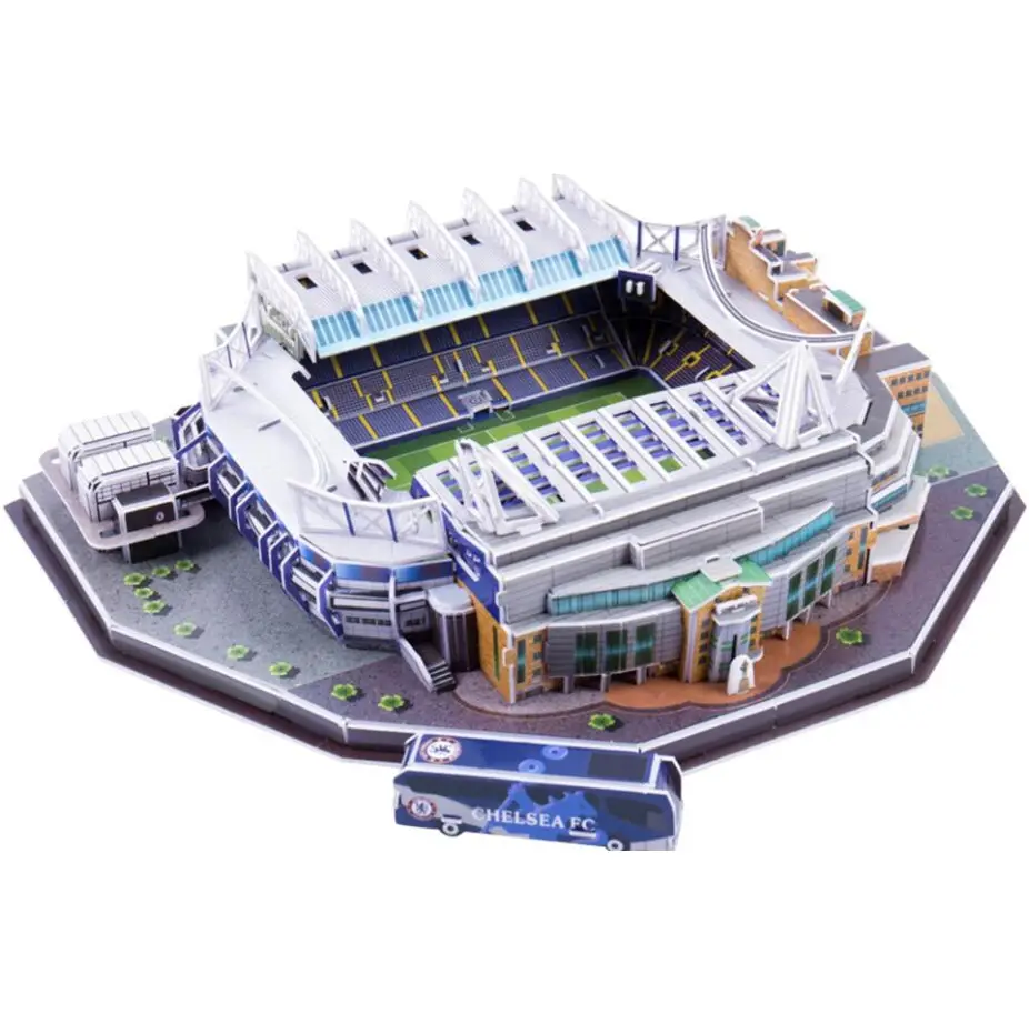 Stamford Bridge Stadium 3d rompecabezas para colorear
