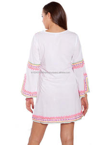 ชุดเดรสฮาวายแบบโมรอคโคลายปักชุดว่ายน้ำบิกินี่ชุดชายหาดเซ็กซี่ฤดูร้อนงานปักลายแบบมีสไตล์ - Product Image 2