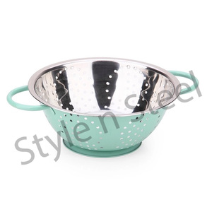 Ustensile de cuisine en acier inoxydable de grande quantité passoire à riz en métal et passoire à fruits et légumes passoire profonde couleur - Product Image 4