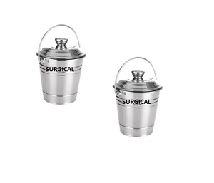 Mini seau à paillettes en acier inoxydable, accessoire chirurgical creux avec couvercle, pour hôpital, taille 06 à 15 lxr - Product Image 6