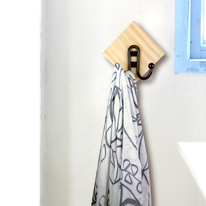 Crochet mural double en fonte robuste de style rustique vintage, alliage zinc ORB avec embout sphérique - Product Image 2