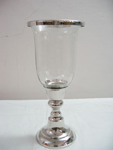 GLASS CANDLE HOLDER CUM FLOWER VASE DECORATION CENTER PIECE - Product Image 3