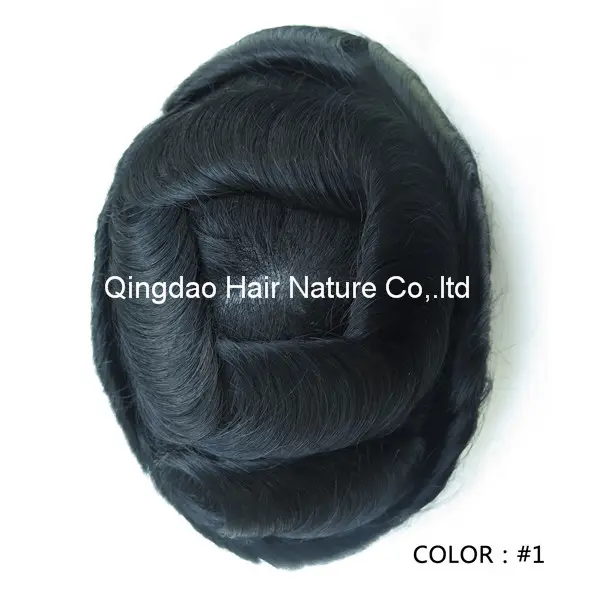 Air Lace-línea de cabello Natural para hombres, tupé de encaje suizo, nudos de lejía, sistema de reemplazo de cabello indio, venta al por mayor