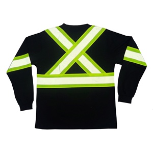 Camisetas de trabajo de alta visibilidad para hombre hechas a medida con uniformes de trabajo de poliéster de manga larga - Product Image 2