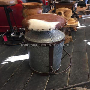 Tabouret 190n en cuir de vache, pour servir du lait, de style Vintage - Product Image 3