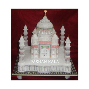 Modèle de la mosquée Taj Mahal en marbre, symbole de l'amour, pour cadeau de Saint-Valentin - Product Image 1