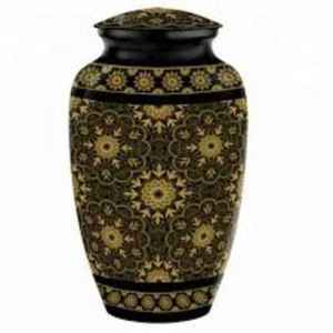 Urnes de crémation en métal solide noir, laiton/aluminium pour adultes, cendres de funérailles humaines, Style américain/européen - Product Image 6