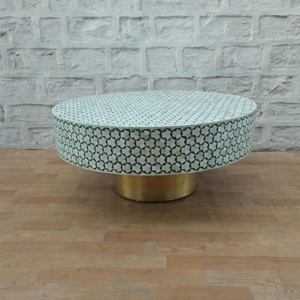 Mesa de centro moderna con incrustaciones de hueso de nuevo diseño para muebles de sala de estar o uso doméstico - Product Image 6