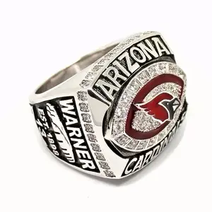 High Quality Custom Personalized Shiny Nickel Plated Ultimate Jewelry Metal Champion Ring