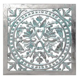 Antiek Zilveren Handgesneden Mdf Houten Wanddecorpaneel Voor Uitzonderlijke Verbetering Van Het Interieur En Esthetische Aantrekkingskracht Tegen Lage Prijs