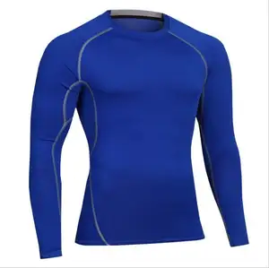 Uomo di alta qualità su misura antibatterico Fitness Gym Workout colore blu Base Layer Compression Wear