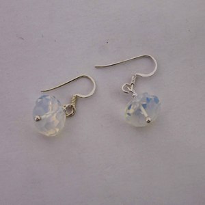925 Sterling <b>Silver</b> Dangle Drop <b>Earrings</b> Natural Opalite Hydro Gemstone Gold Plated Designer for <b>Weddings</b> Parties Gifts - Product Image 2